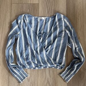 Hollister Striped Wrap Top